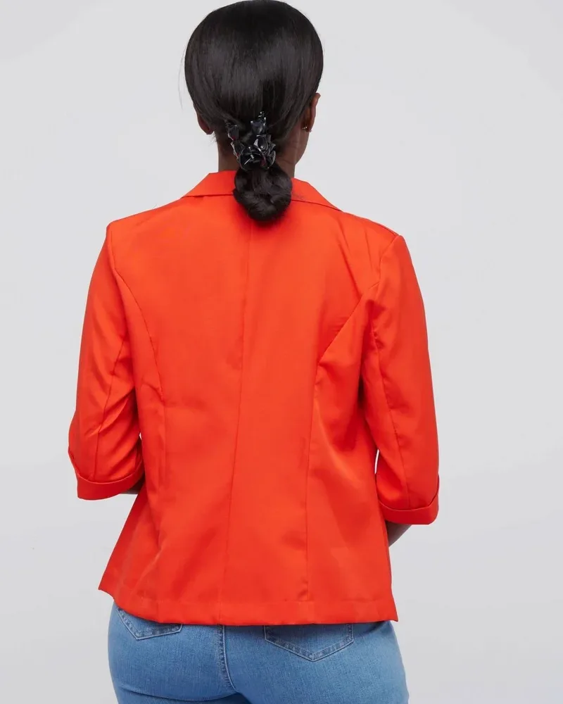 3/4 Sleeved Blazer - Red view 2